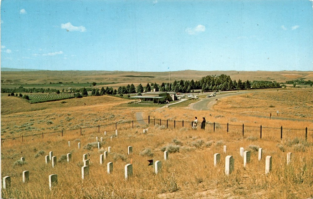 Last Stand Group, Custer Battlefield National Monument, Montana, Postcard