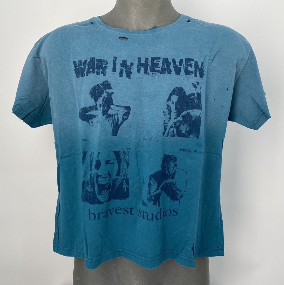 Bravest Studios Unisex T-Shirt Blue Size M War In Heaven Vintage Short Sleeve
