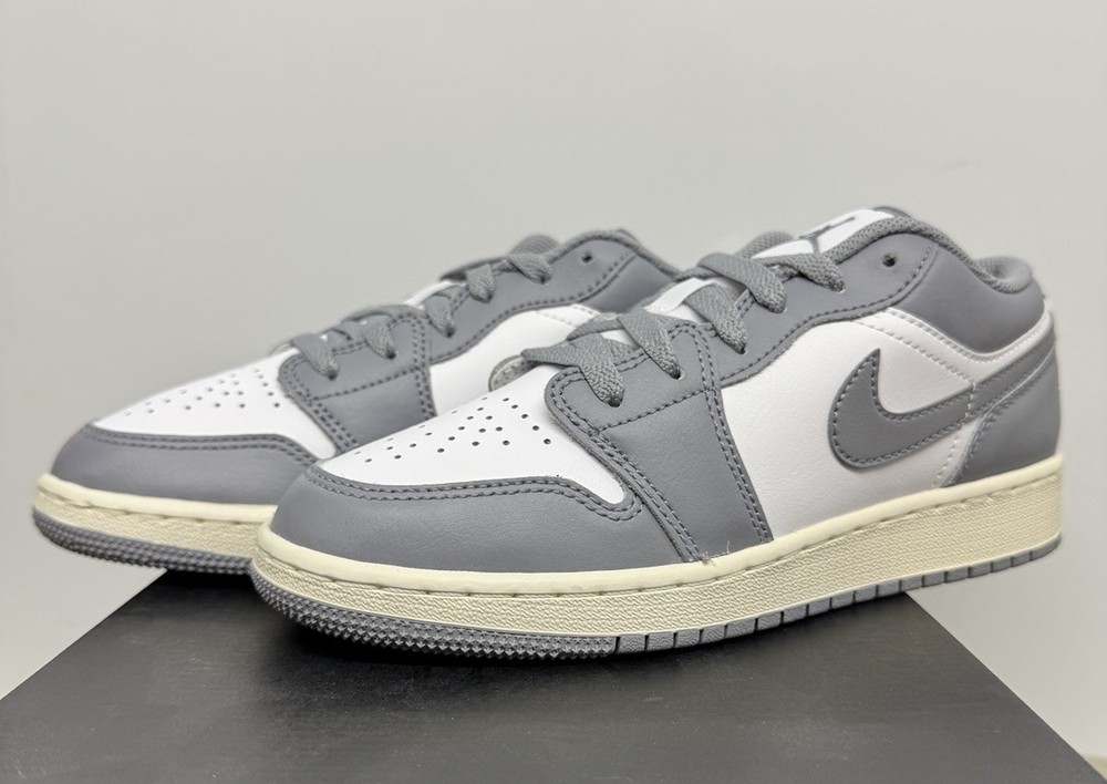 Nike Air Jordan 1 Low GS Vintage Grey 553560-053 Size 5.5Y