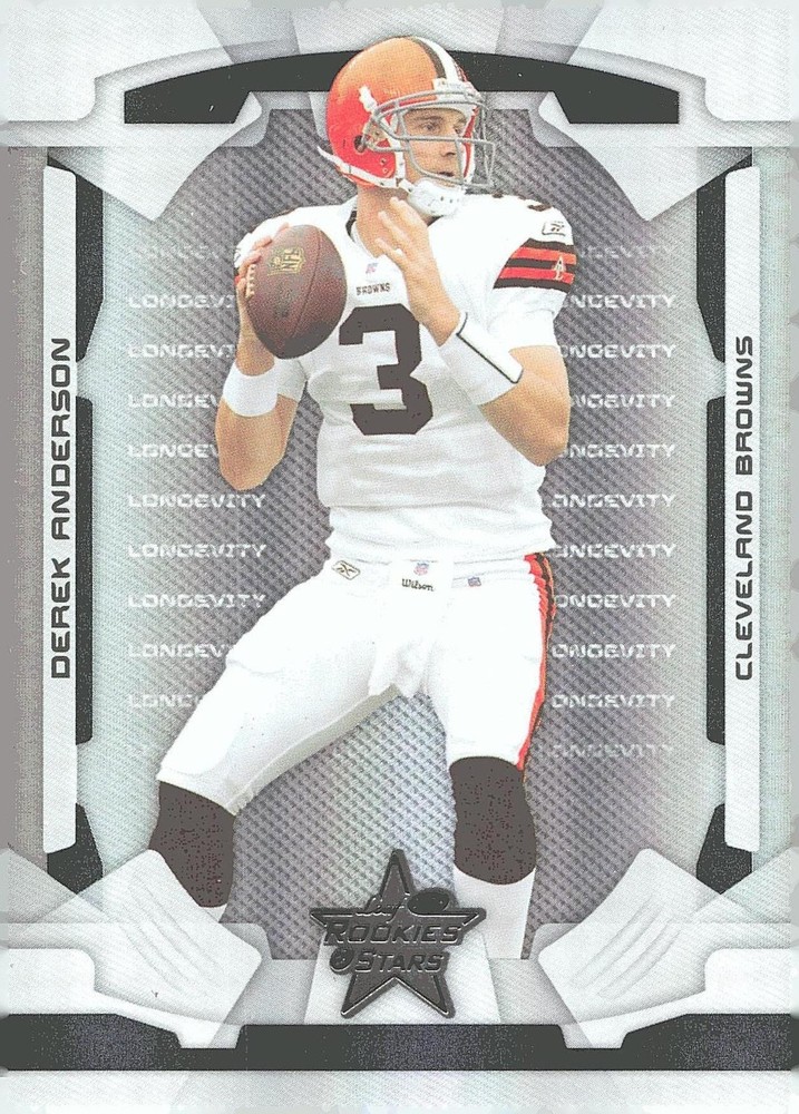 2008 Leaf Rookies & Stars #23 Derek Anderson Longevity Black #/25