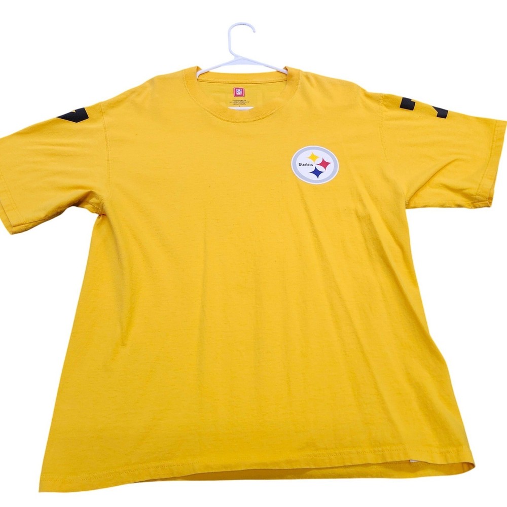 NFL Pittsburgh Steelers Yellow Steeler Bee 7 Ben Roethlisberger T-Shirt Large