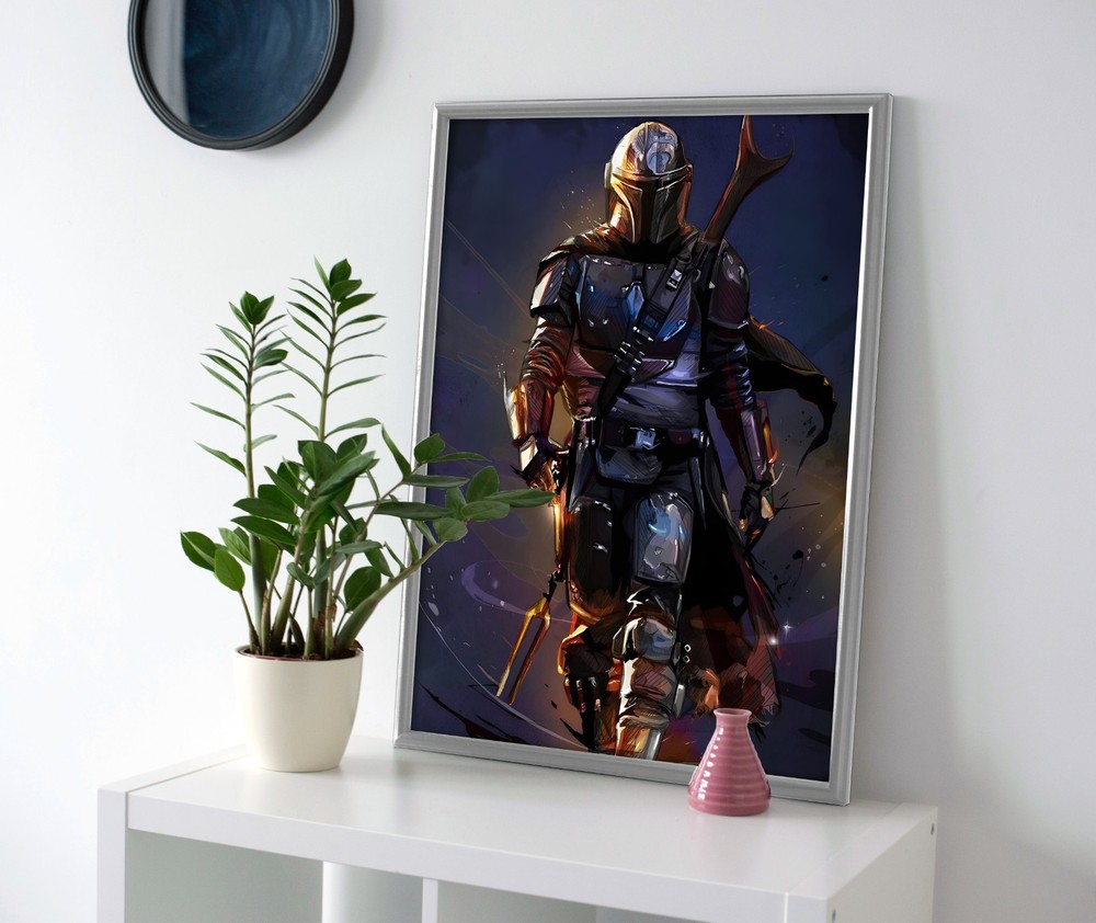 The Mandolorian Poster or Canvas - Star Wars Mandolorian Wall Art Decor