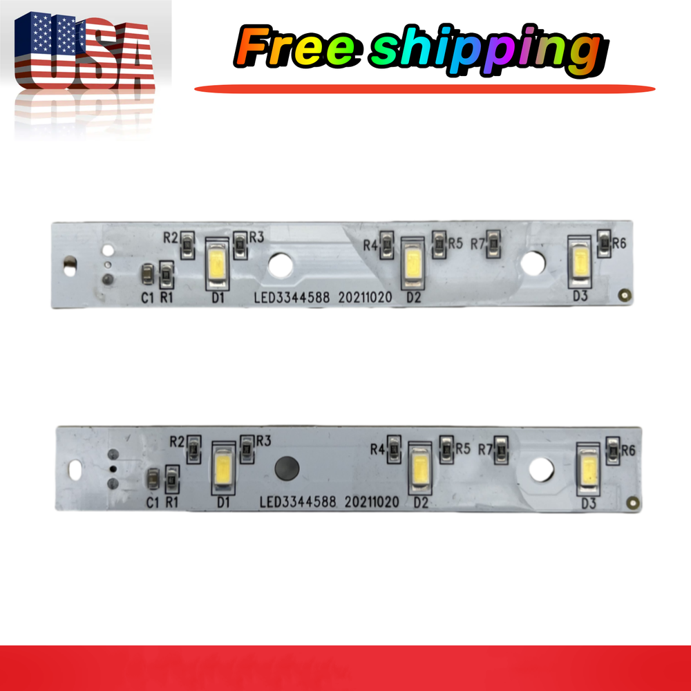 2PCS WR55X26671 PS11767930 AP6035586 LED Light Board for GE Refrigerators