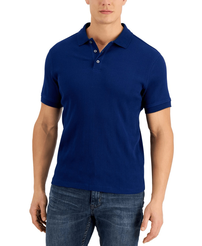 Alfani Mens Textured Short Sleeve Polo Size XXL