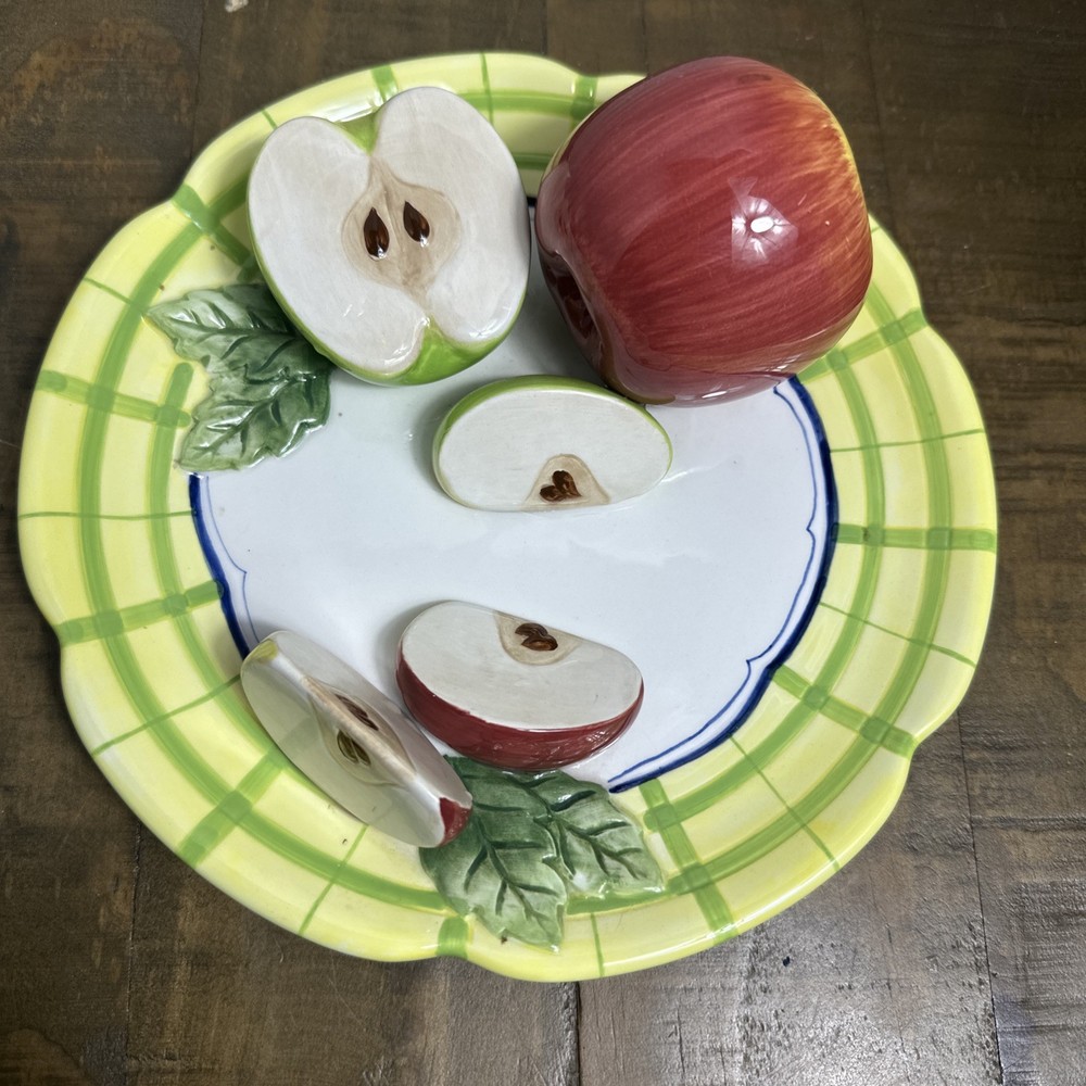 Bella Casa By Ganz 3D Apple Fruit Wall Plate 8