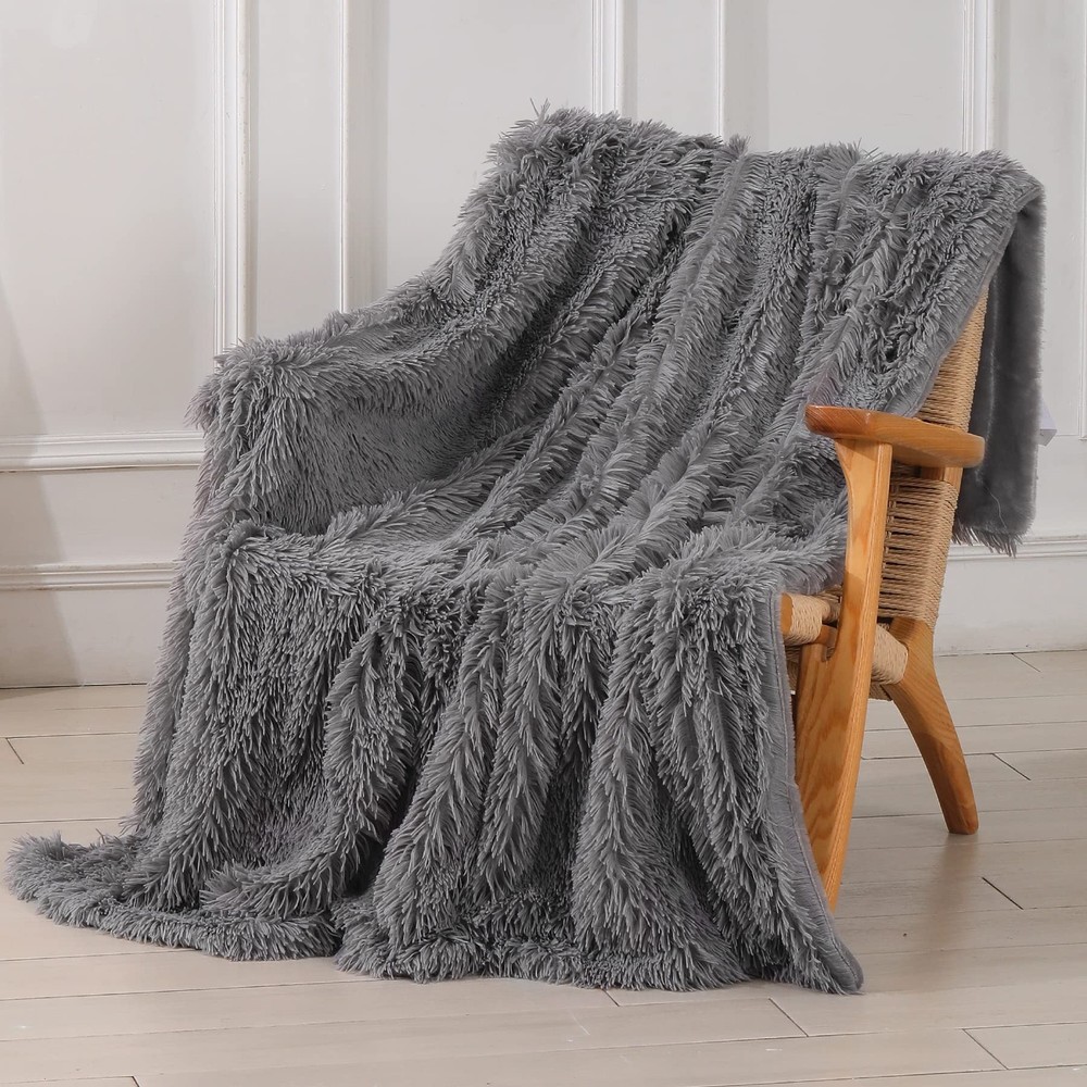 Tuddrom Decorative Extra Soft Faux Fur Blanket Queen Size 80