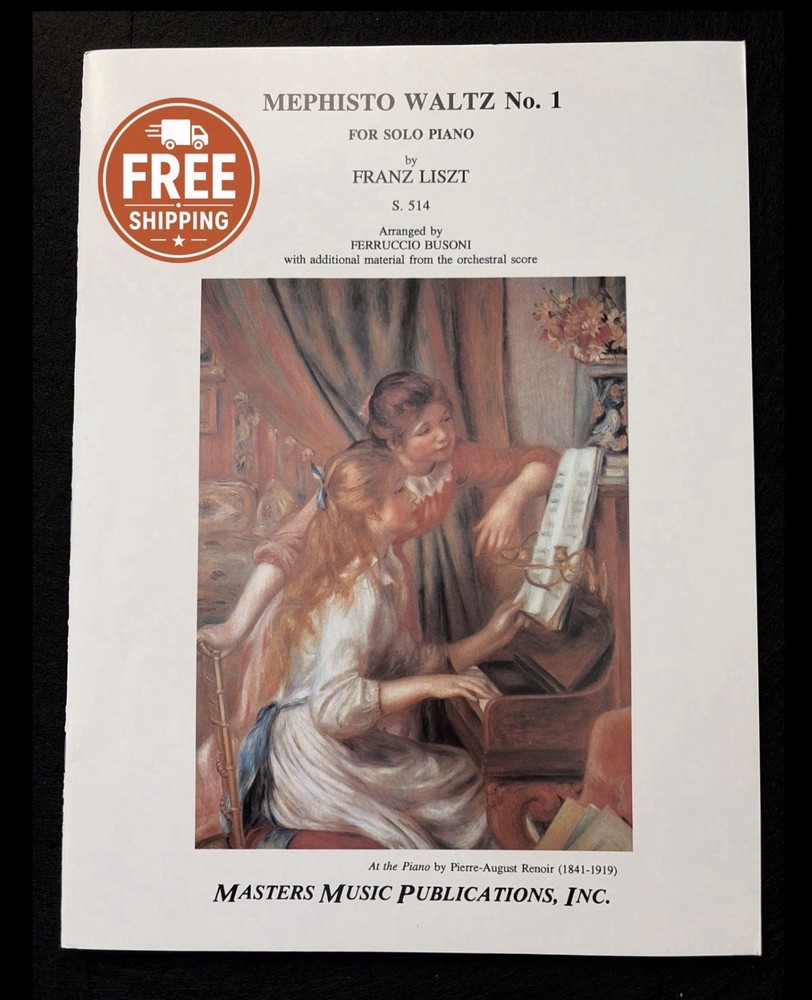 Liszt Mephisto Waltz No.1 S.514 Piano Solo Sheet Music Masters Edition
