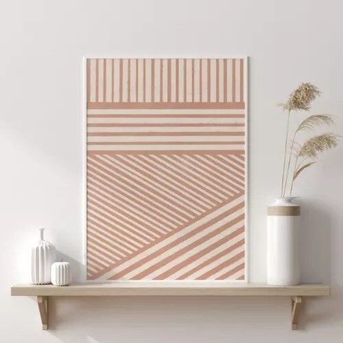 Geometric Stripes Wall Art poster Choose your Size