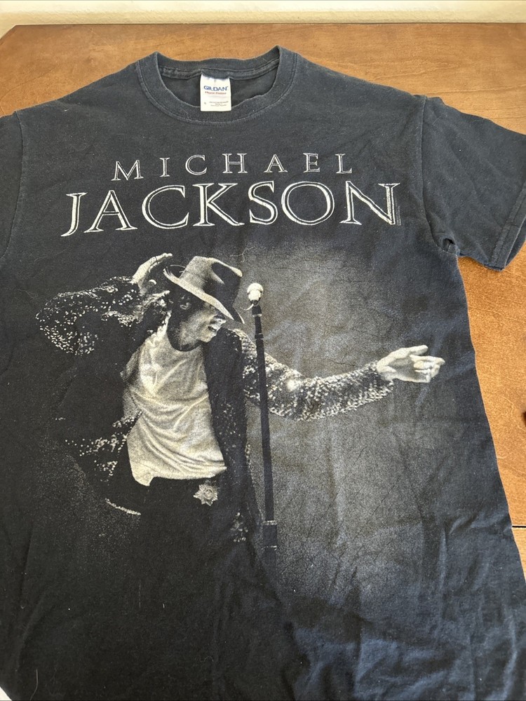 Vintage Michael Jackson T-Shirt Gildan Heavyweight Mens Small Music