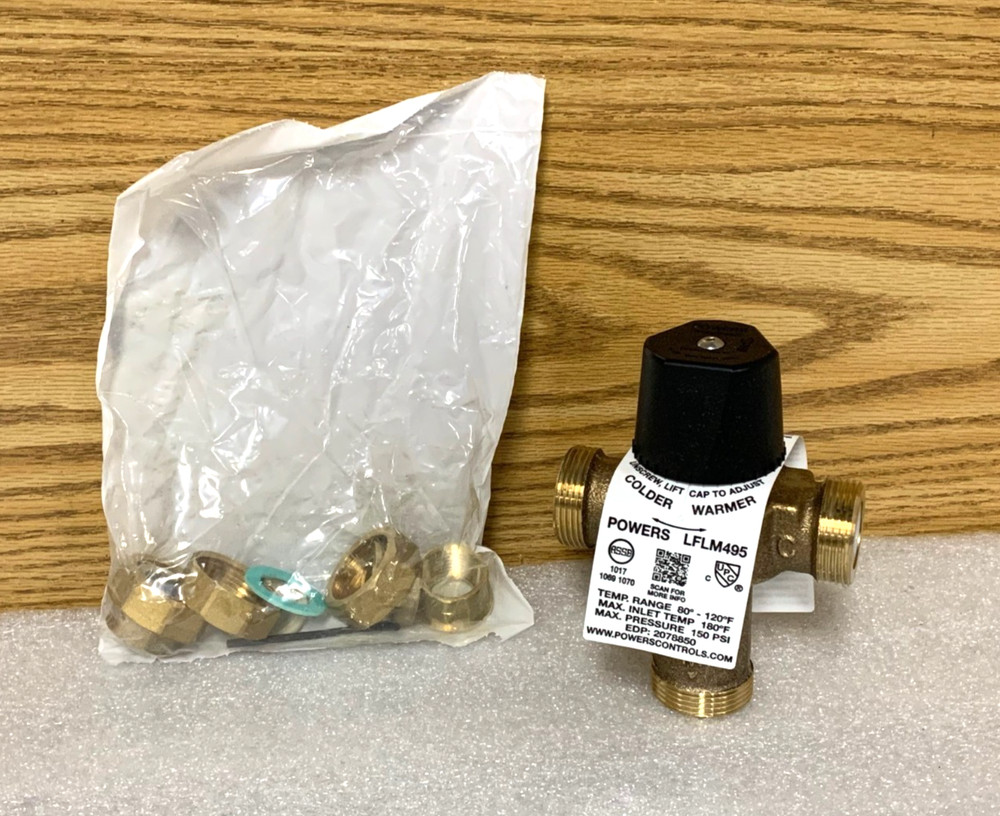 WATTS POWERS Hydro Guard LFLM495-1 Thermostatic Tempering Valve 1/2