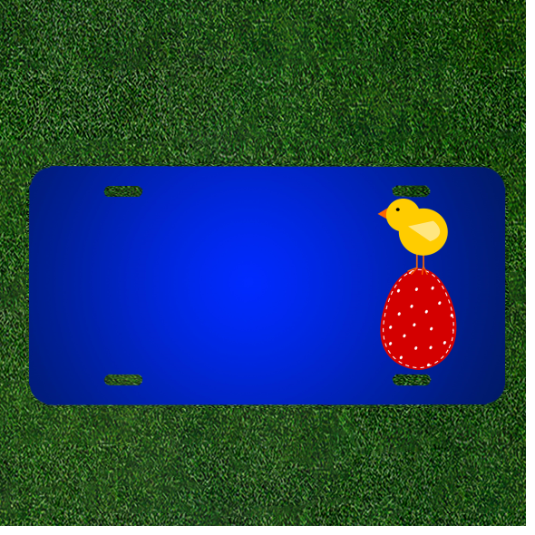 Design Your Own Custom Personalized License Plate Featuring Names with Charming Chick Animal Bird Egg Theme