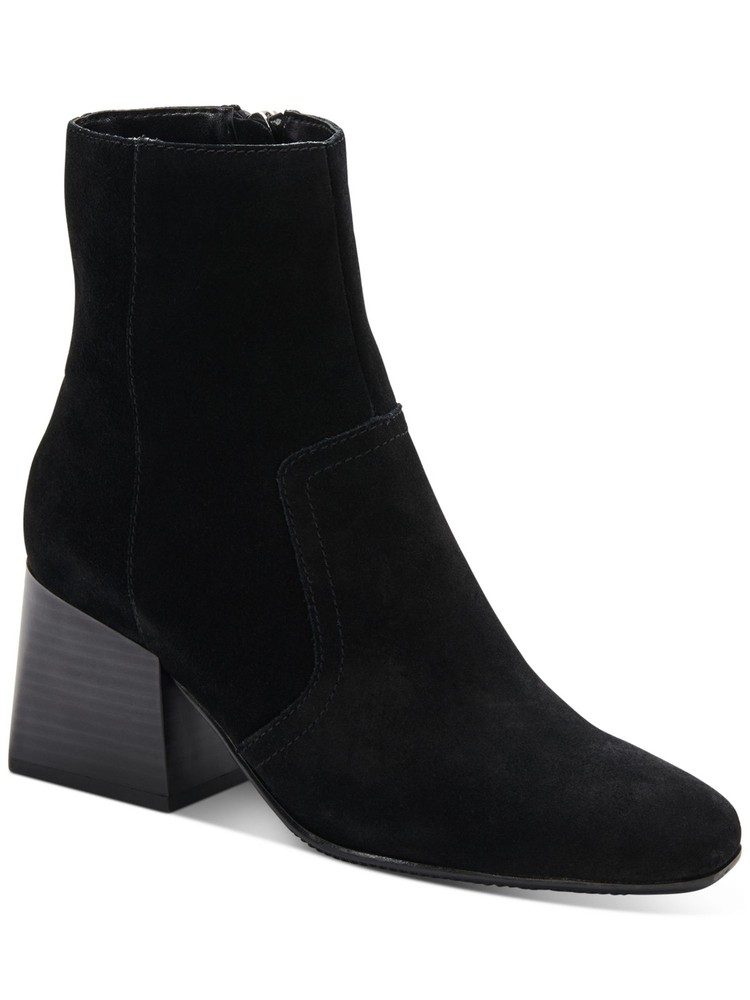 AQUA COLLEGE Womens Black Waterproof Tora Round Toe Block Heel Heeled Boots 10 M