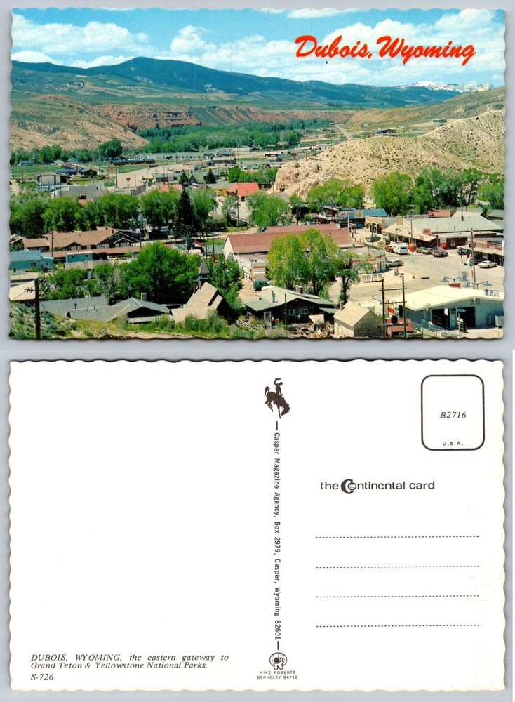 Dubois Wyoming Vintage Postcard Gateway Grand Teton Yellowstone National Parks