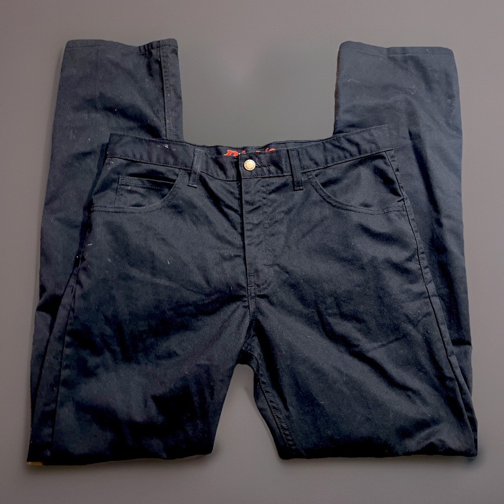 Dickies Flex Work Pants Mens 32x32 Black Straight Durable Workwear Casual