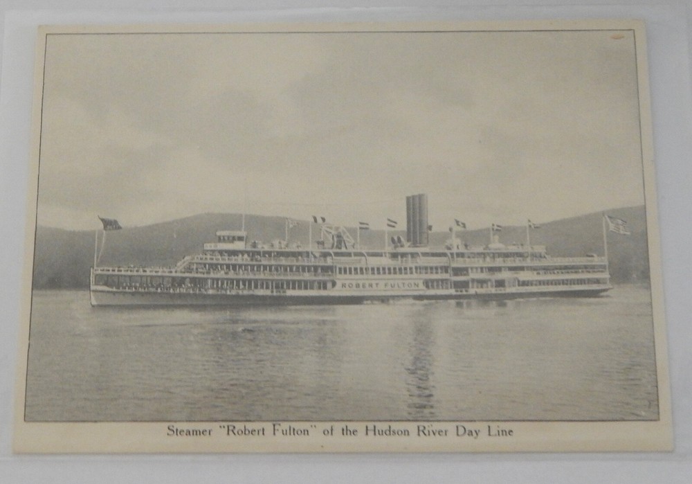 Steamship ROBERT FULTON postcard Hudson River Day Line steamer
