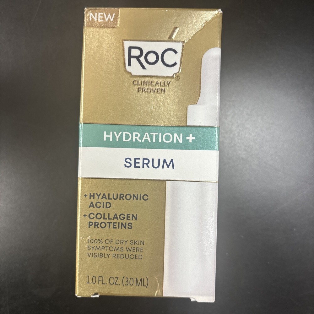 ROC Hydration + Serum Hyaluronic Acid Collagen Proteins 1 fl oz Dry Skin NEW