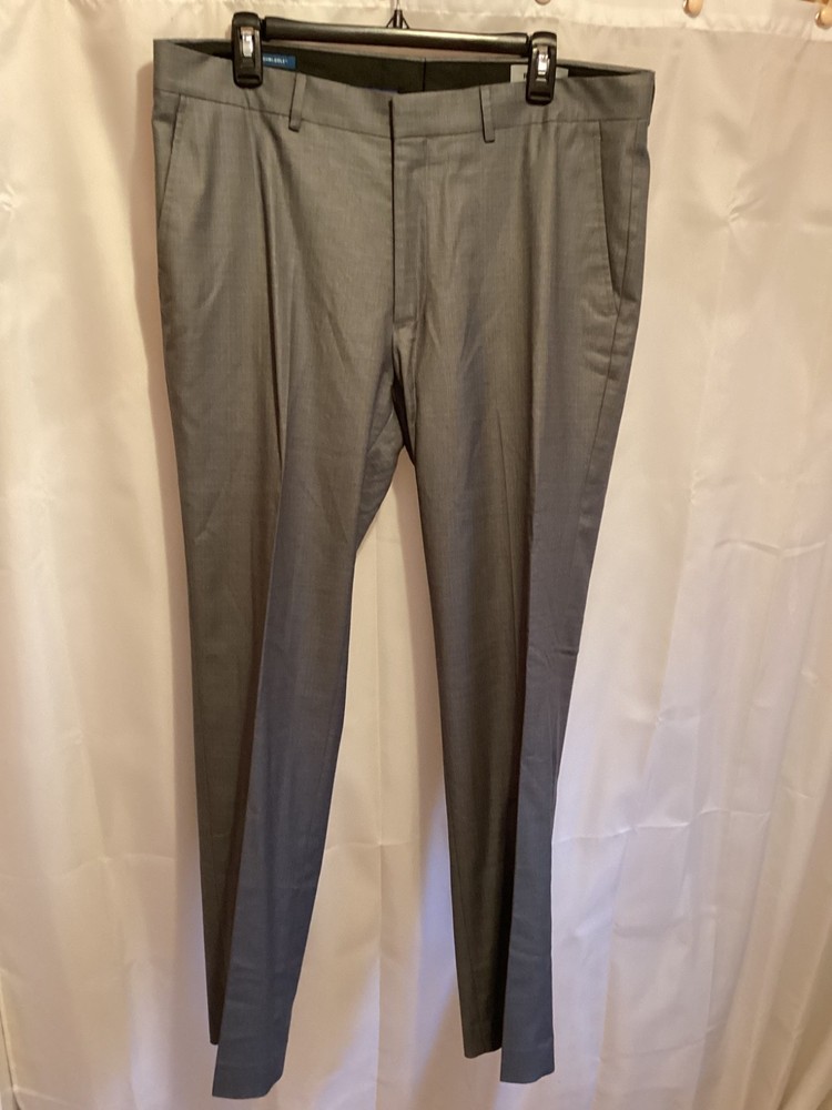 Reaction Kenneth Cole Gray Dress Pants Techni-Cole 36x32