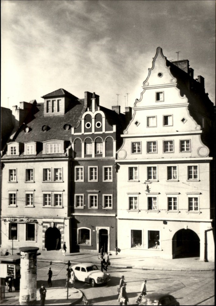 RPPC Wroclaw Baroque Buildings Plac Solny vintage postcard k374