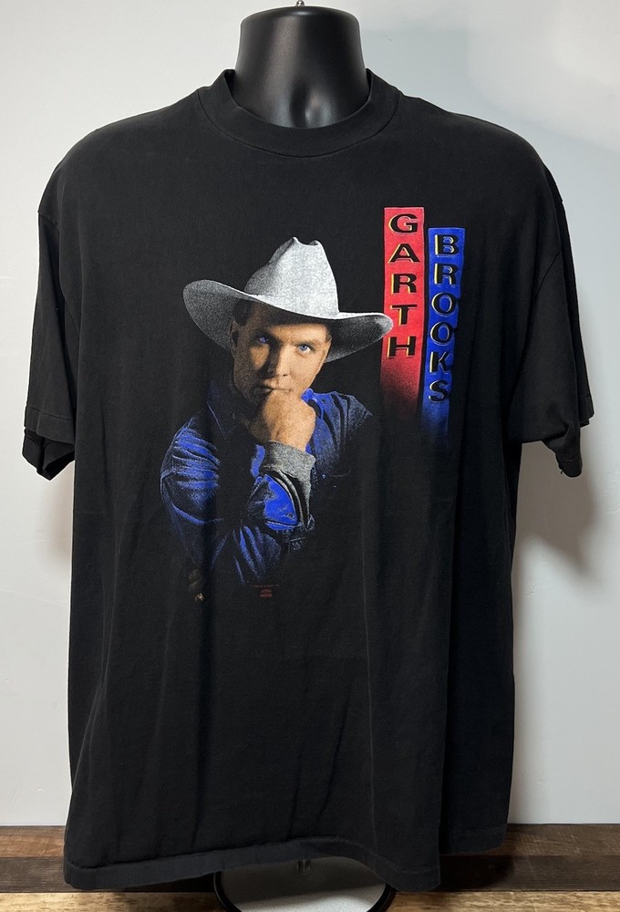Vintage 1992 90s Garth Brooks Double Sided Concert Band Music Shirt Size XL
