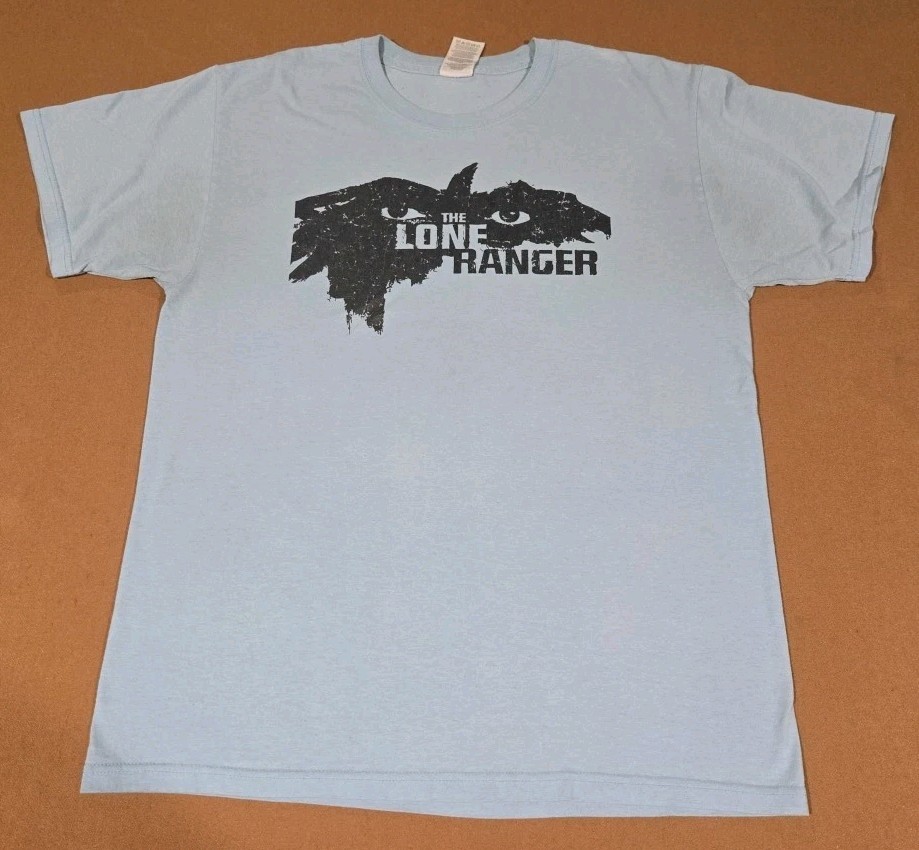Disney's THE LONE RANGER Movie Promo Movie T-Shirt Adult Size Large Short Sleeve