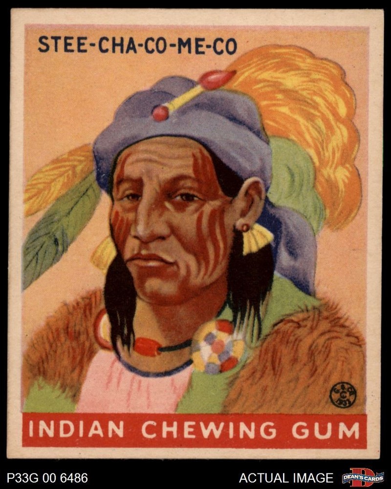 1933 Goudey Indian Gum #204 Stee-Cha-Co-Me-Co  7 - NM