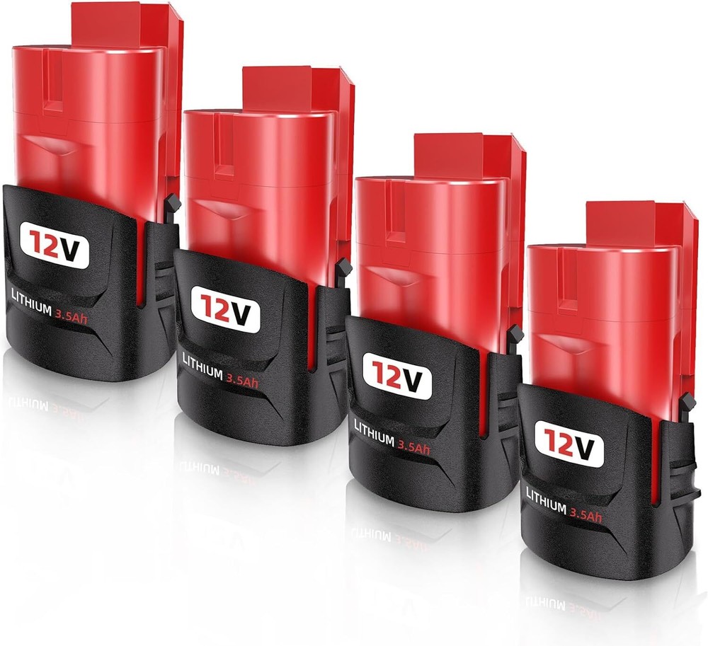 4 Pack Milwaukee M12 3.5Ah Lithium Battery 48-11-2402 48-11-2460 Compact