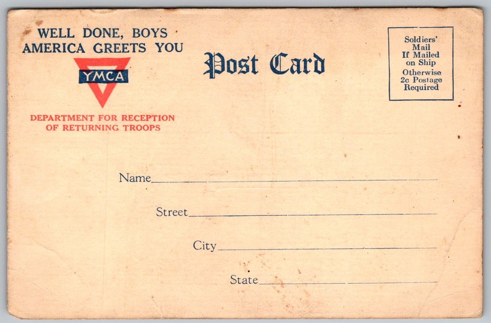Antique Postcard Ymca Reception New York, NY 1910s