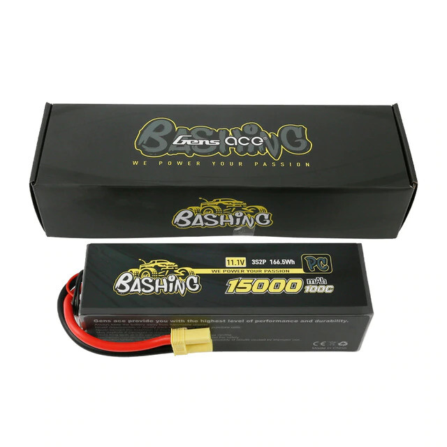 Gens Ace Bashing Pro 11.1V 100C 15000mah Lipo Battery Pack W/ EC5 Plug : Arrma-image