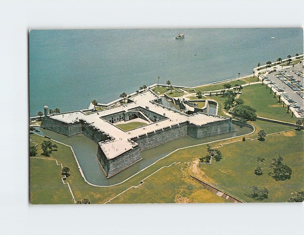 Postcard Aerial View of Castillo De San Marcos National Monument St. Augustine