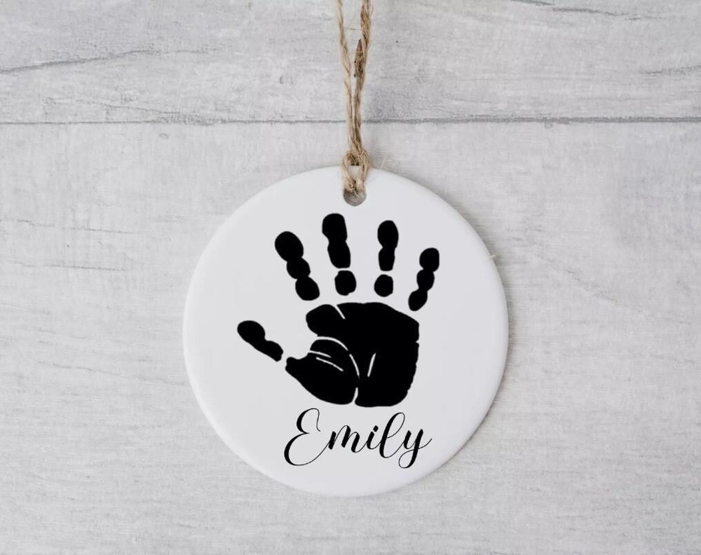 Personalised Baby Birth Ceramic Gift Keepsake Family Tree Bauble Plaque Ornament