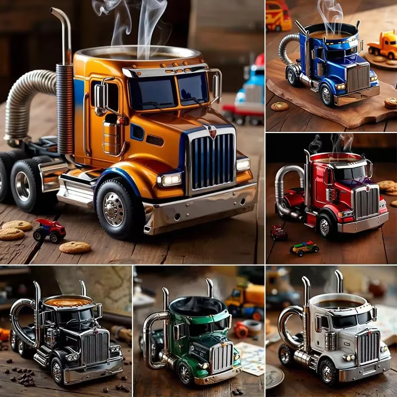 1PCS Creative Semi Truck Coffee Mug 11oz | Home Kitchen Decor, Desktop Ornament