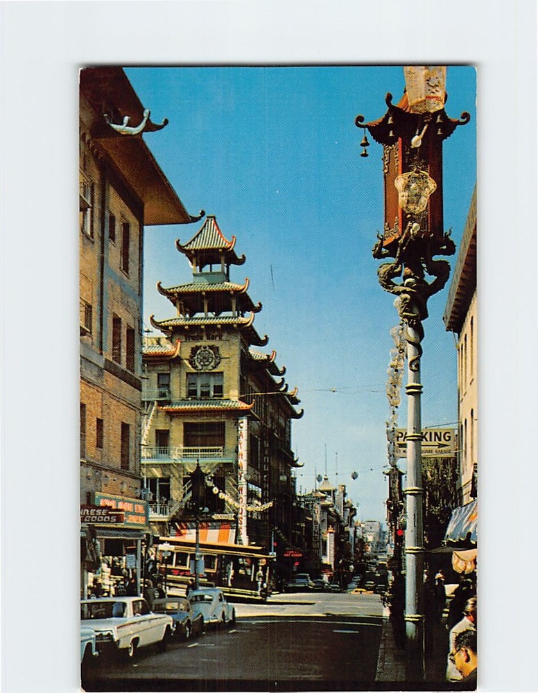 Postcard Grant Avenue Chinatown San Francisco California USA