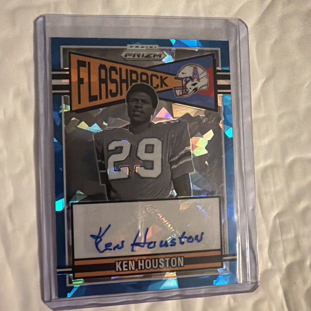 2025 Panini Prizm Blue Cracked Ice Flashback Auto Ken Houston #22/99 #FLA-KHN