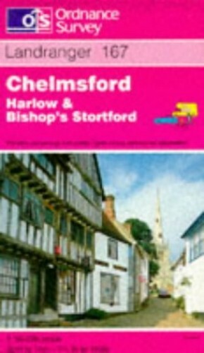 Ordnance Survey Landranger Map of Chelmsford and Harlow Sheet map folded