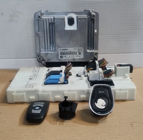 BMW F30 N47 F31 320D X3 F25 ENGINE CONTROL UNIT ECU SET DDE BASIC - 8574094