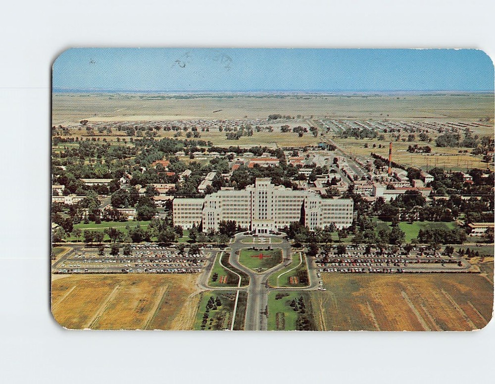Postcard Aerial View of Fitzsimons Army Army Hospital Denver Colorado USA