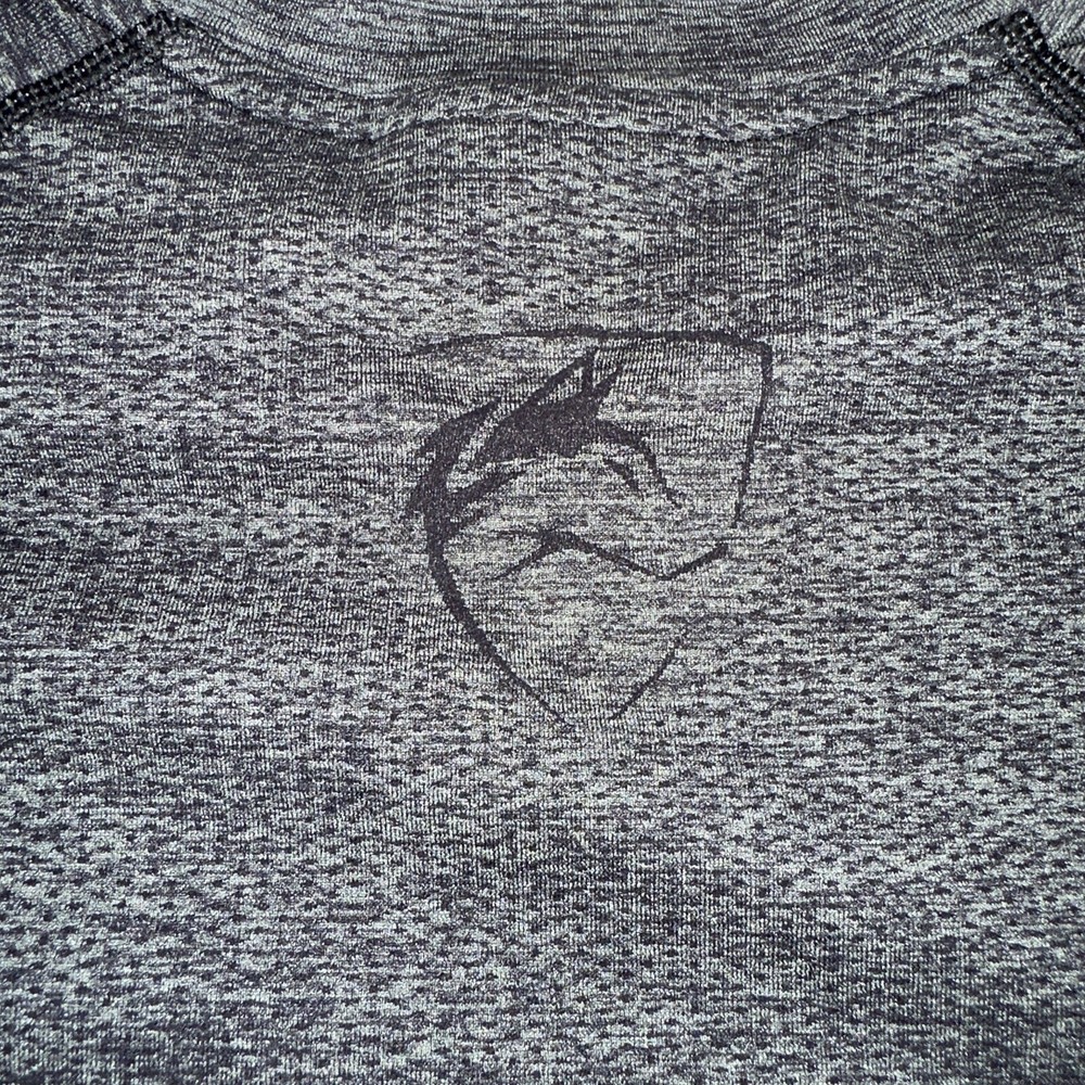 Alphalete Mens Size Small Gray Athletic Fit Short Sleeve Performance Shirt Logo