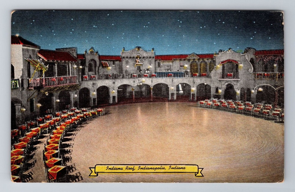 Indianapolis IN-Indiana, Indiana Roof, Ballroom, Antique Vintage Postcard