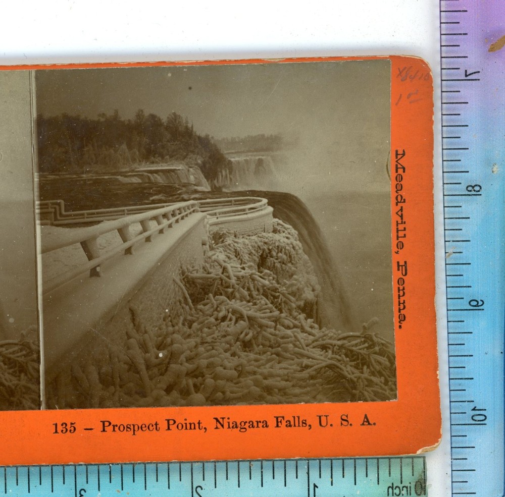 Prospect Point Niagara Falls USA Winter Keystone Stereoview