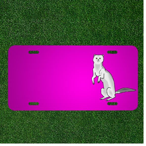 Custom Personalized Car License Plate With Add Names To Gray Standing Animal