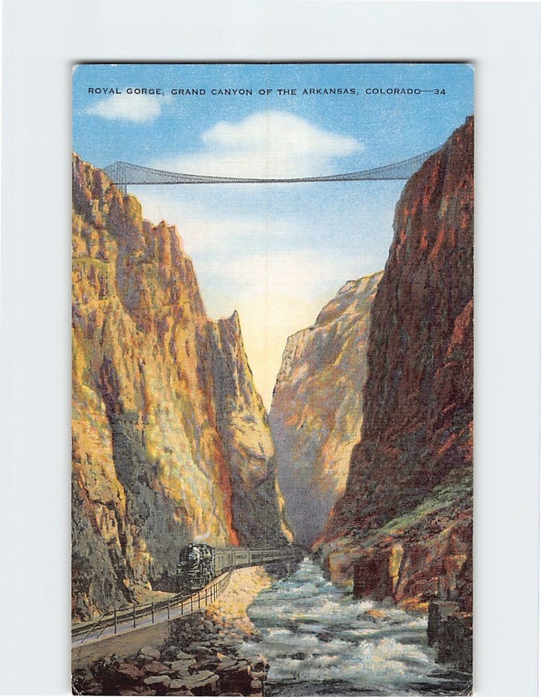 Postcard Royal Gorge Grand Canyon of the Arkansas Colorado USA