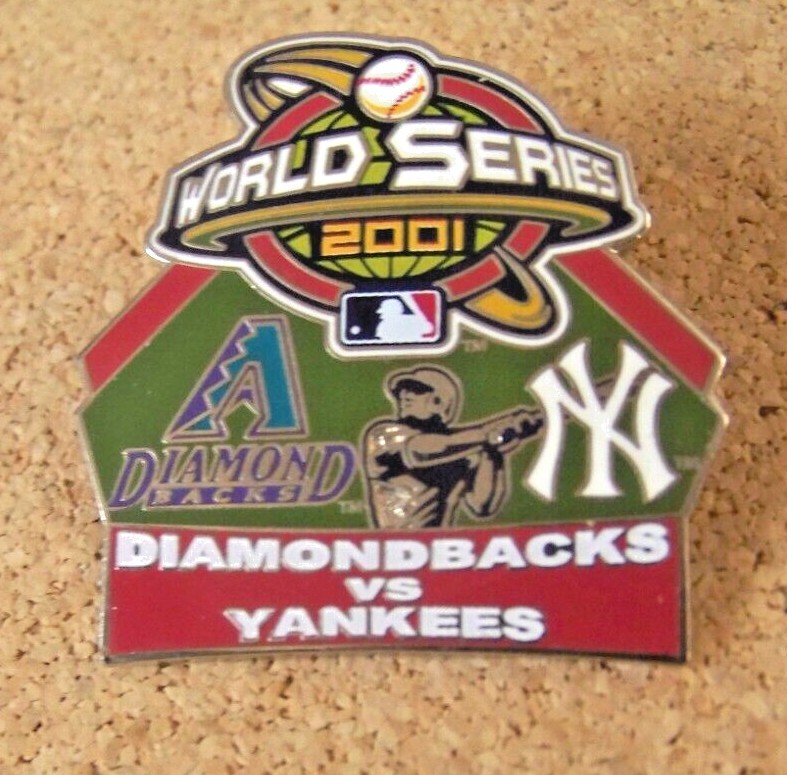 2001 Arizona Diamondbacks New York Yankees World Series pin Willabee & Ward 8317