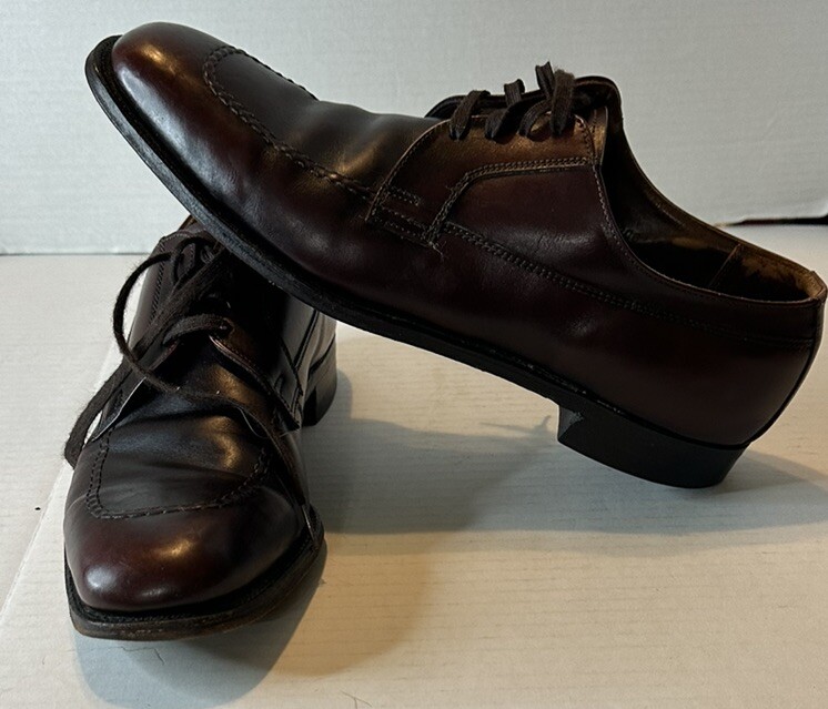 Breather Wright Mens Shoes 11. 5B Arch Preserver USA Black Leather Lace Up Dress