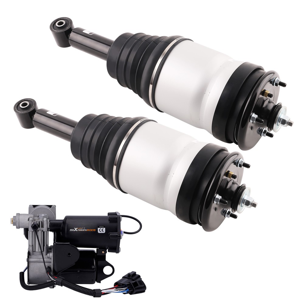 2x Rear Shocks Struts & Air compressor Pump for Land Rover LR3 Disco 3 LR041110
