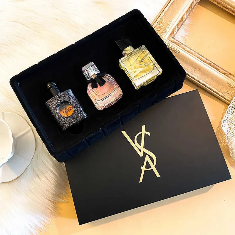 Black Opium Lady Perfume Gift Set, 3 Pack Eau de Parfum Collections, Mini Spray