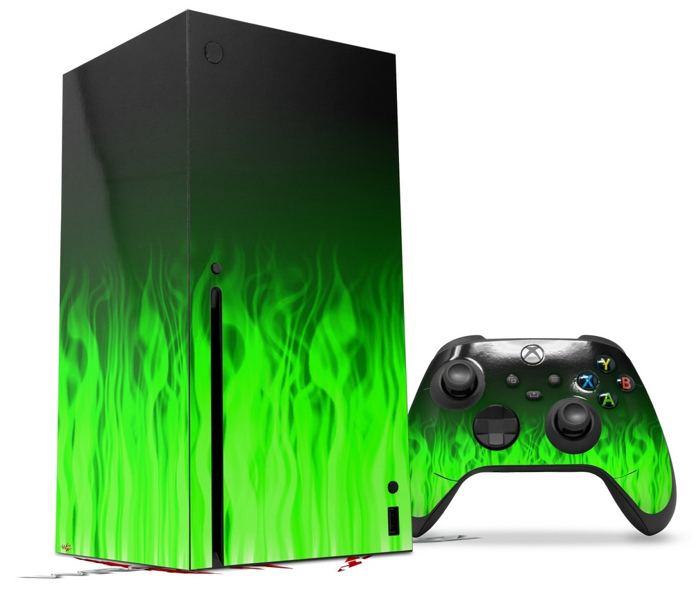Skin Set for XBOX Series X Fire Green