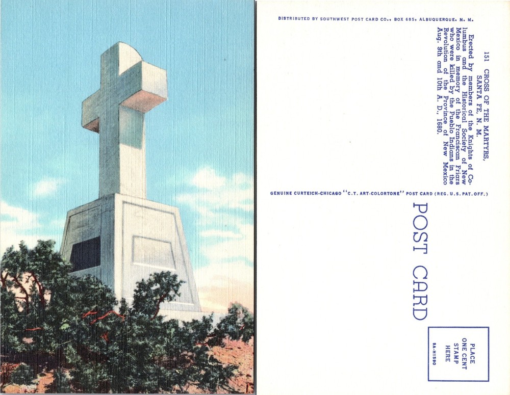Cross of the Martyrs Memorial Santa Fe New Mexico Postcard