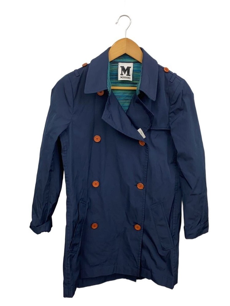 M Missoni Trench Coat/40/Polyester/Nvy 50301