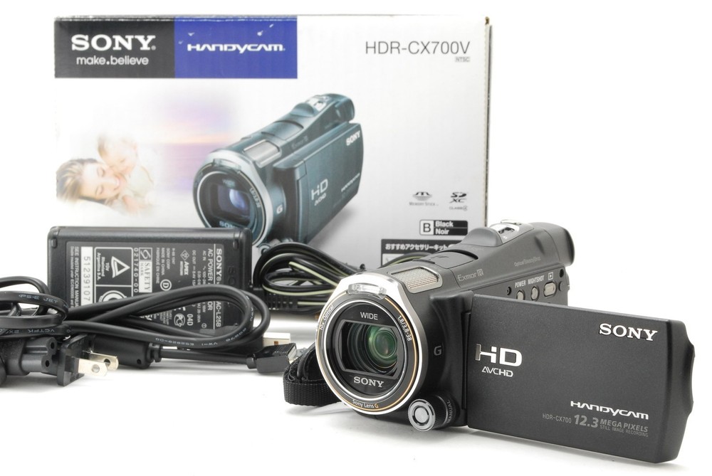 [MINT w/BOX] SONY HDR-CX700V Digital HD Camcorder 12.3MP Black From JAPAN