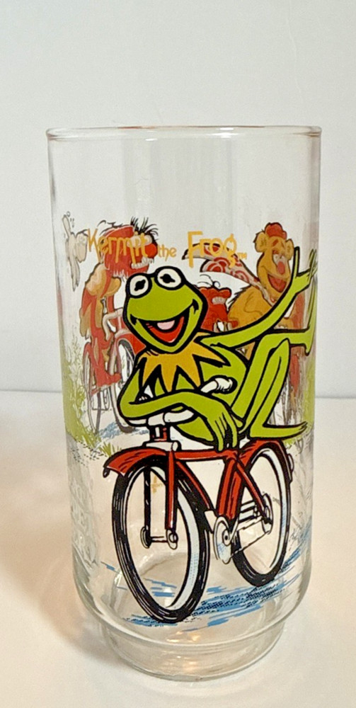1981 McDonald's Kermit the Frog Glass Great Muppet Caper Vintage Tumbler